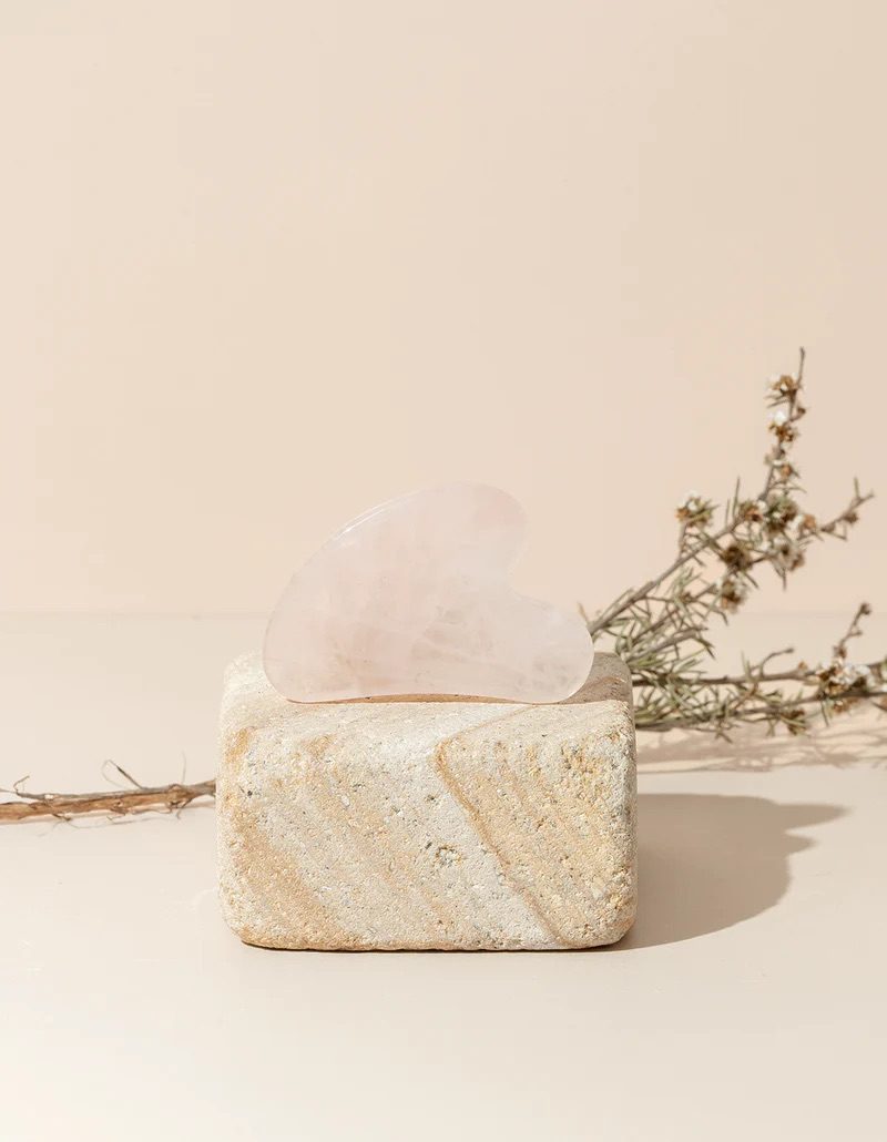 Hanako Rose Quartz Jade Roller & Gua Sha Facial Massage Duo - Image 2
