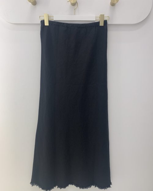 Little Lies Linen Slip Skirt Black