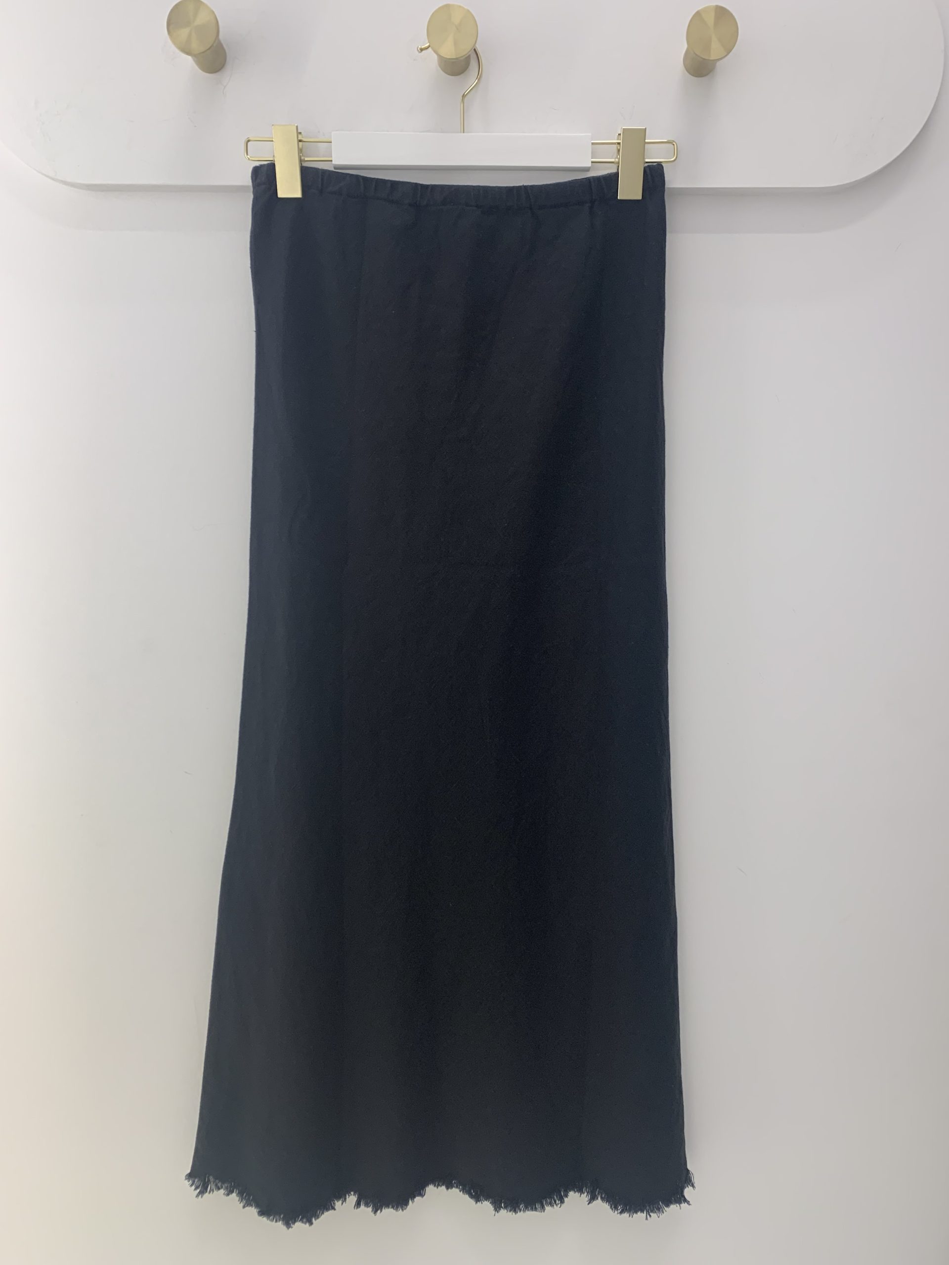 Little Lies Linen Slip Skirt Black