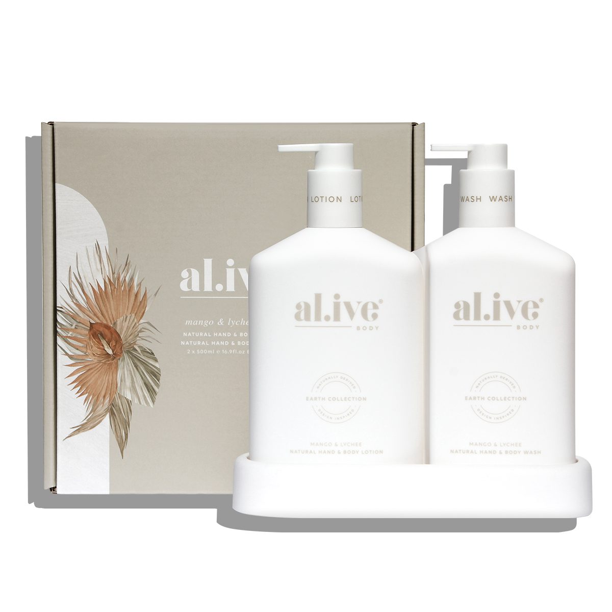 al.ive Wash & Lotion Duo + Tray - Mango & Lychee