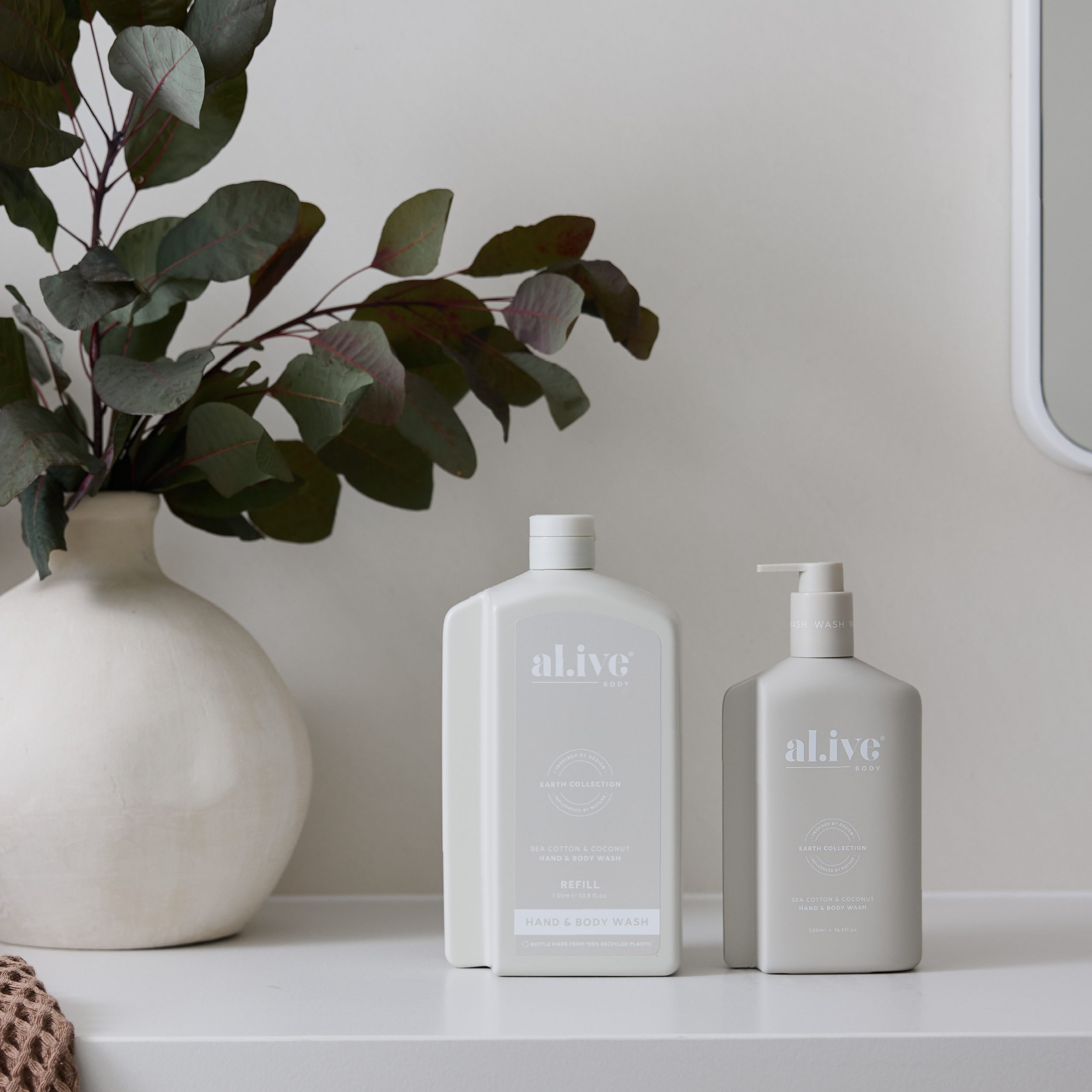 al.ive Wash Refill - 1 Ltr - Sea Cotton & Coconut - Image 3