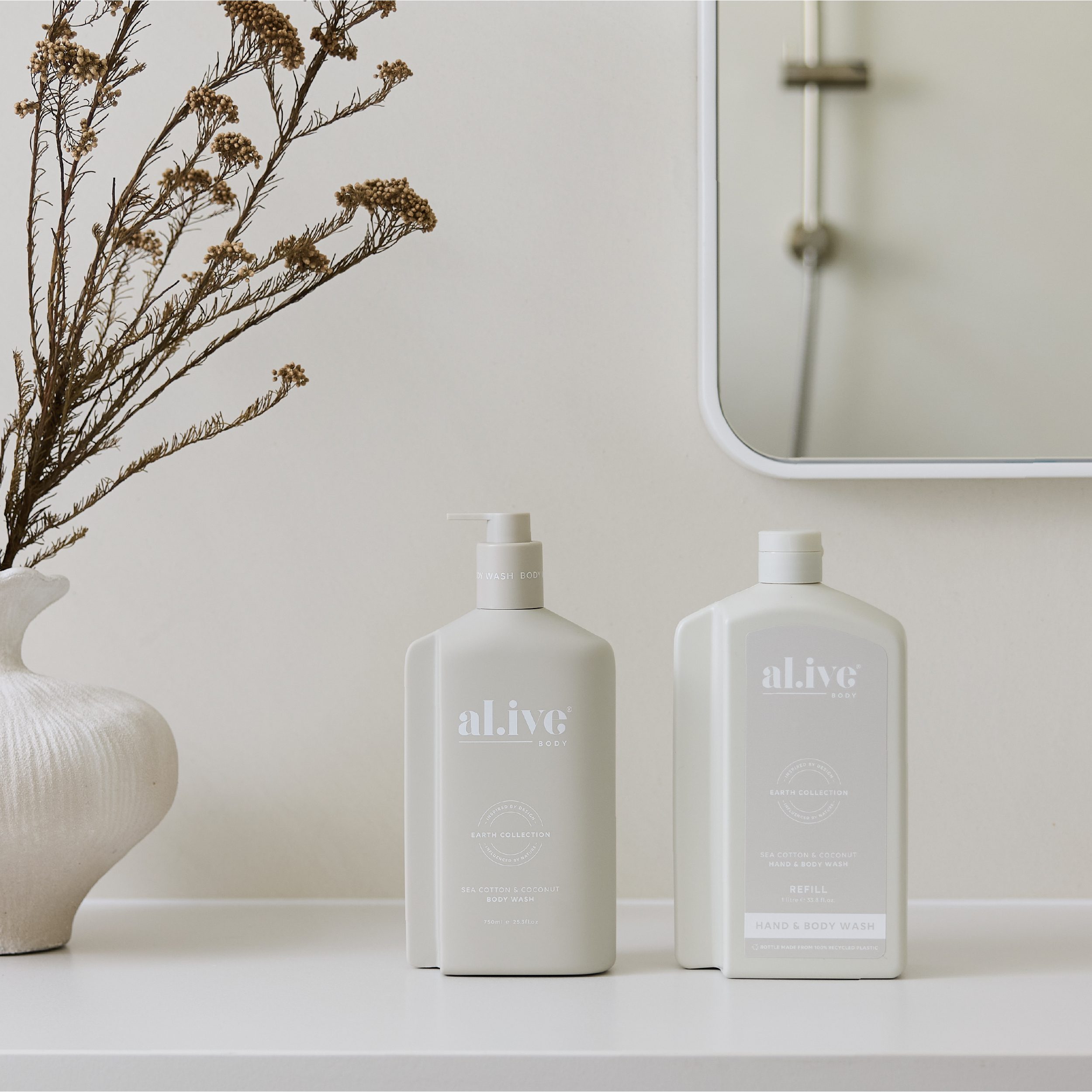 al.ive Wash Refill - 1 Ltr - Sea Cotton & Coconut - Image 4