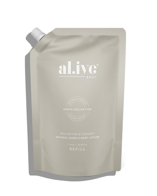 al.ive Lotion Refill 1 Ltr - Sea Cotton & Coconut