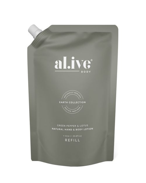 al.ive Lotion Refill 1 Ltr - Green Pepper & Lotus