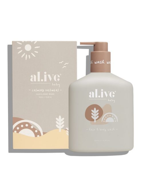 al.ive Baby Hair & Body Wash 320ml - Calming Oatmeal