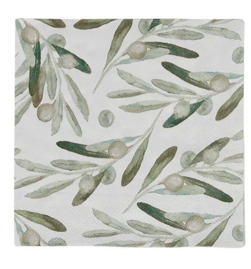 Olive Napkin Green 20pk 3 Ply