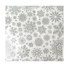 Xmas Sparkle Napkins 20pk 3ply Silver